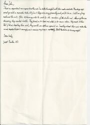 Joseph Franklin's final letter