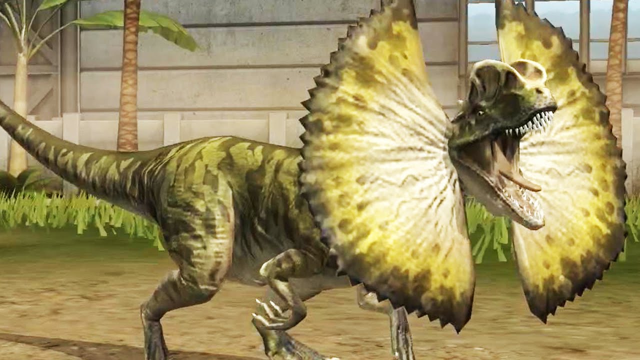 dilophosaurus size jurassic park