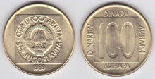 Yugoslavia 100 dinara 1989