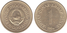 Yugoslavia 1 dinar 1984