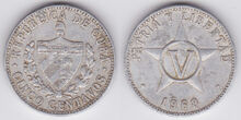 Cuba 5 centavos 1968