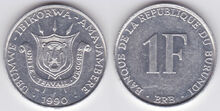 Burundi 1 franc 1993PM