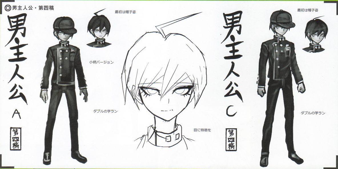 Image - Art Book Scan Danganronpa V3 Character Designs Betas Shuichi