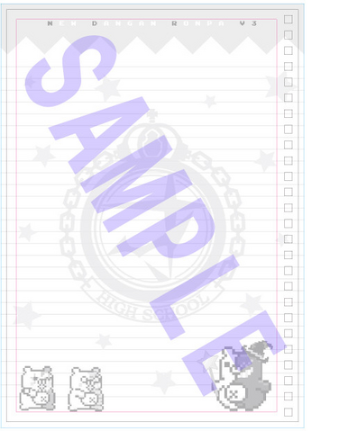File:Danganronpa V3 Preorder Bonus Notebook Paper from Furuhon Ichiba.png