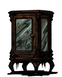 Locked display cabinet