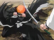 Ichigo Stops Aizen's attack