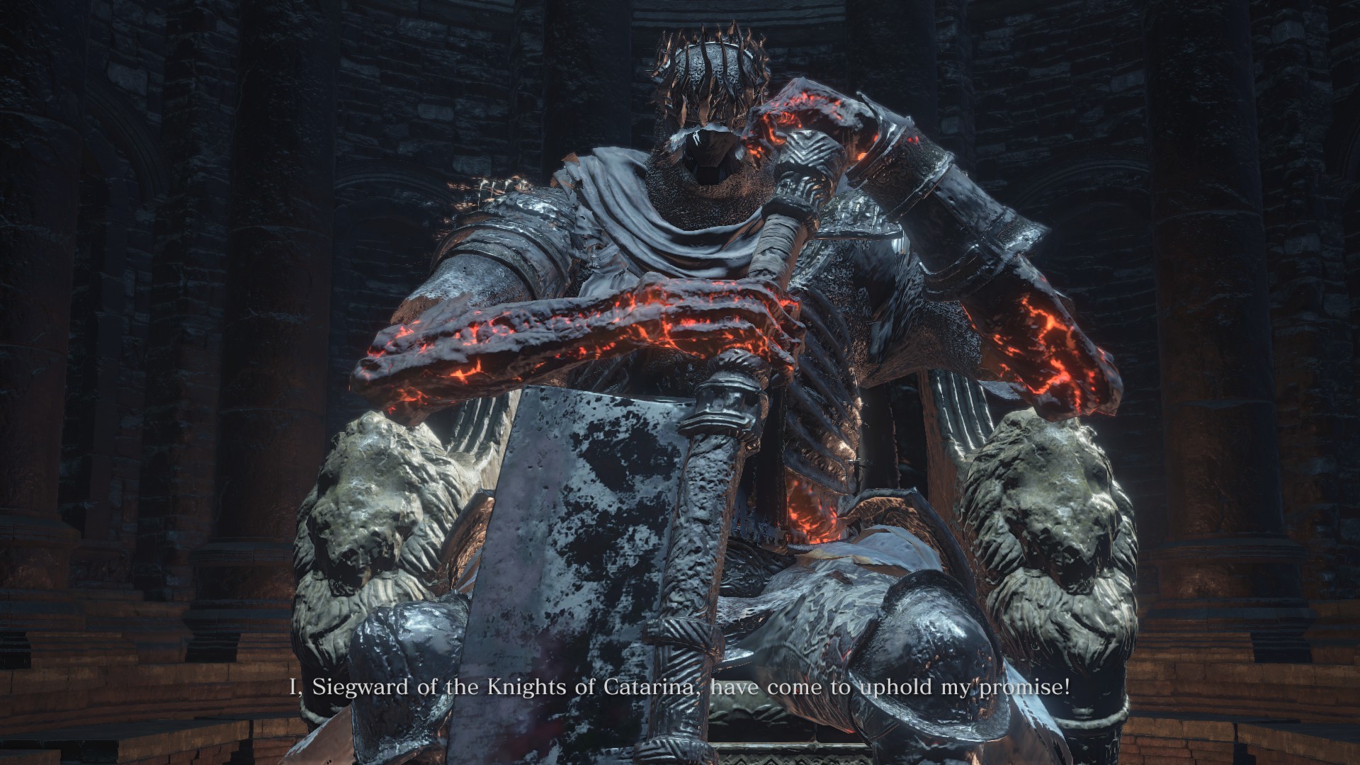 dark souls yhorm the giant statue