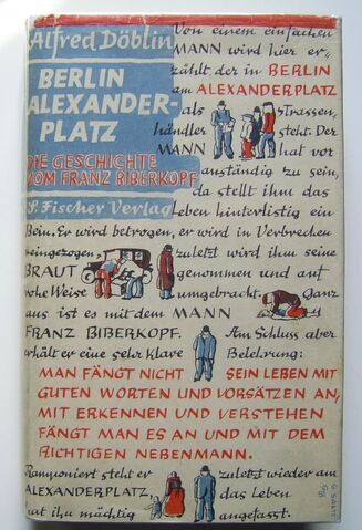 Datei:Döblin - Berlin Alexanderplatz, Originalschutzumschlag der Erstausgabe von 1929.jpg