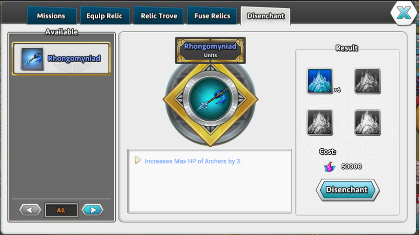 DoG Relic Relic Disenchant