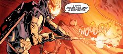 Firefly using his flamethrower