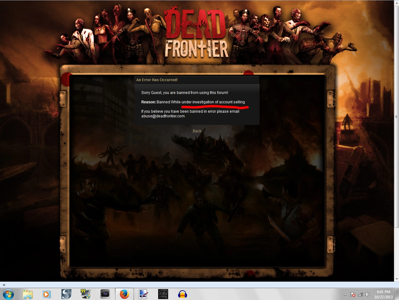 Dead frontier wikipedia