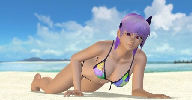 File:DOAX2 Ayane Lying.jpg