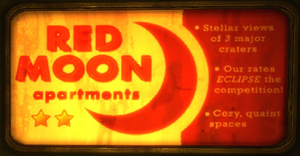 Red moon apartments logo