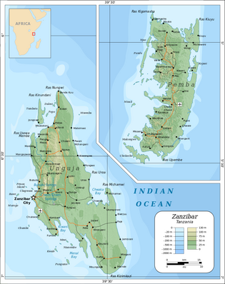 Map of Zanzibar