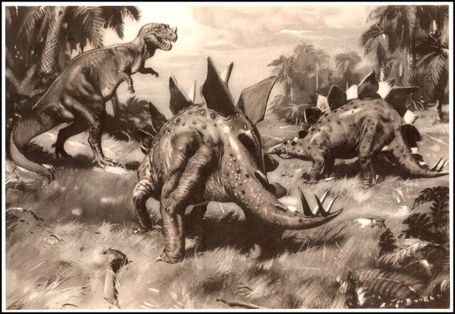 File:Burian Stegosaurus and ceratosaurus.jpg