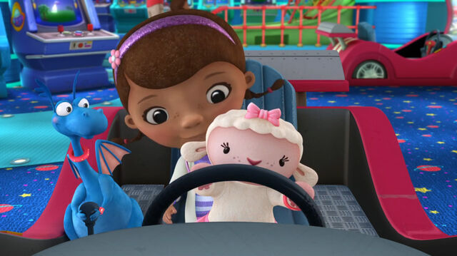 File:Doc, stuffy and lambie at a car game2.jpg