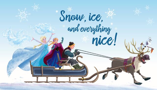 File:Frozen - Elsa, Anna, Kristoff. Sven and Olaf - Snow, ice and everything nice!.jpg