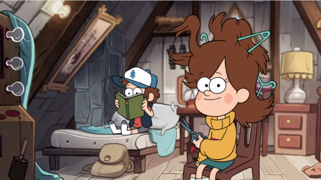File:Dipper and mabel with scissors.png
