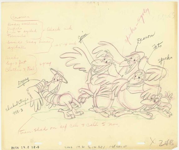 File:Disney's Dumbo - The Crows - Production Drawing with the Character Notes.jpg