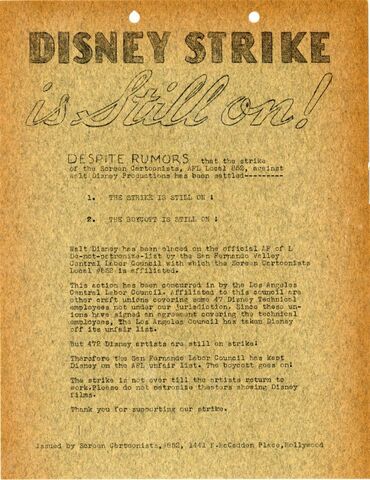 File:The-back-of-the-flier-notifies-that-despite-reports-stating-otherwise-the-artists-strike-was-still-on.jpg