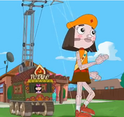 Giant puppet girl