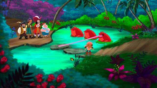 File:Izzy with Hook &crew-The Never Land Pirate Ball.jpg