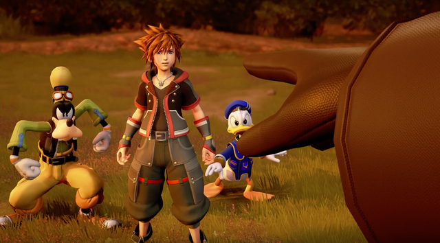 File:KH3 - Sora, Donald and Goofy confronted by Xemnas.png