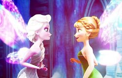 Anna and Elsa as Tink and Peri
