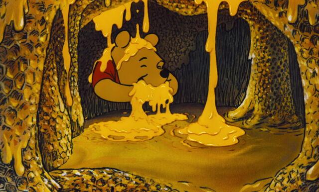 File:Winnie the Pooh is eating up all the honey.jpg