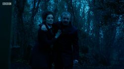 The Doctor Falls - Missy lleva al Amo al ascensor.png