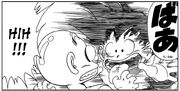 Goku surprises Krillin