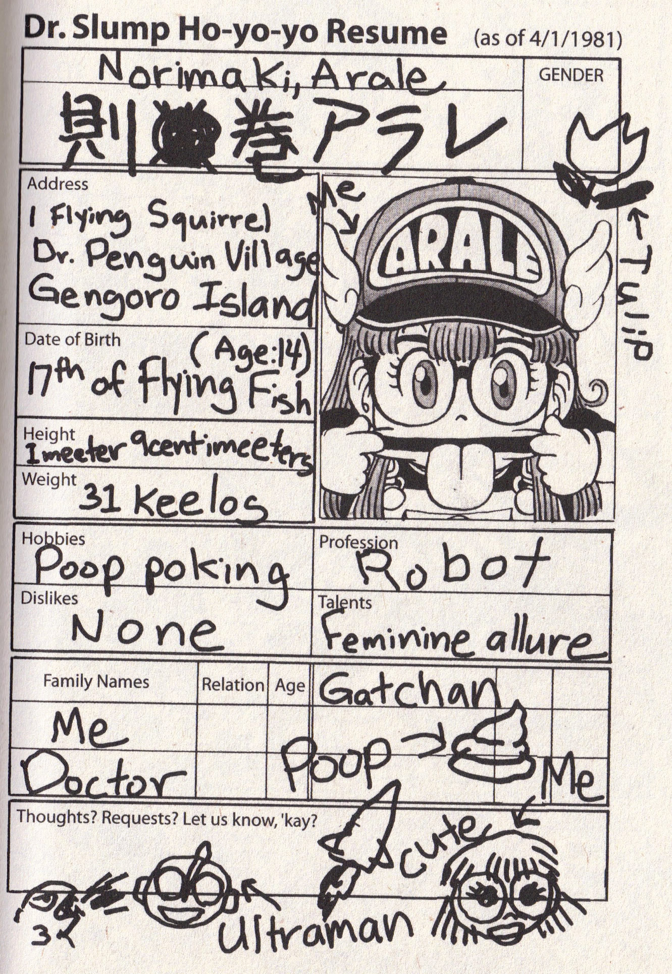 Arale Norimaki Dr Slump Wiki FANDOM powered by Wikia