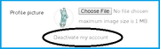 Wiki FAQ Settings Deactivate