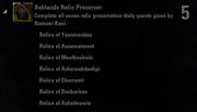 Ashlands Relic Preserver Achievement