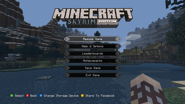 File:Minecraft Skyrim Main Menu.png