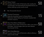 Halls of Fabrication Achievements - 4