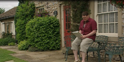 Emmie paddy outside smithy