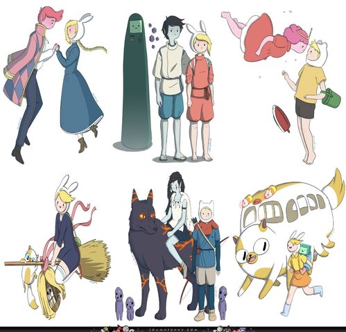 File:Studio Ghibli Film Characters adventure time.jpg