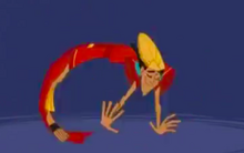 Kuzco stretching