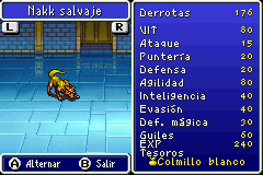 Estadisticas Nakk Salvaje