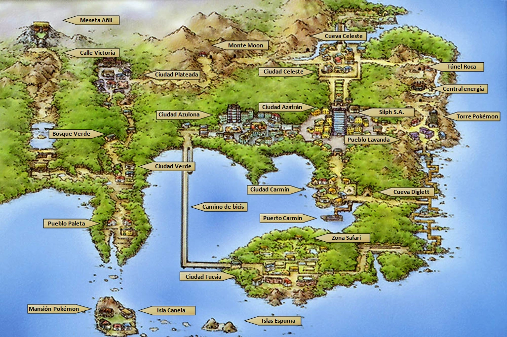 Imagen - Mapa de Kanto señalizado RFVH.png | WikiDex | FANDOM powered