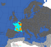 "Map showing France’s starting position in 1419"