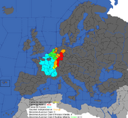 Map showing effects of Burgundian inheritance