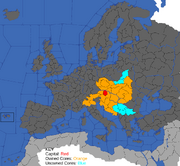 Map showing Austria's starting position in 1795