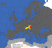 "Map showing provinces that can form Austria"