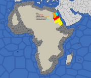 "Map showing Nubia's starting position in 1492"