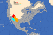 "Map showing Navaho's starting position in 1773 and 1795"