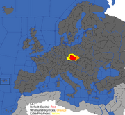 "Map showing provinces that can form Bohemia"
