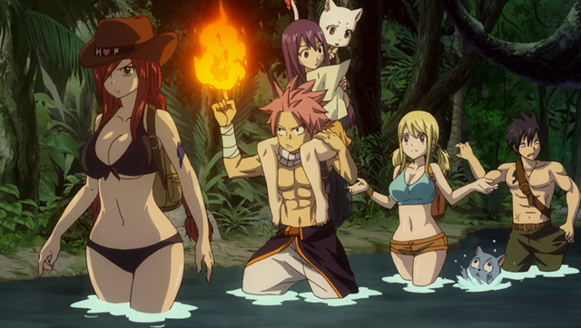 File:Team Natsu searches for the stone.png