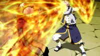 Natsu expands his flame